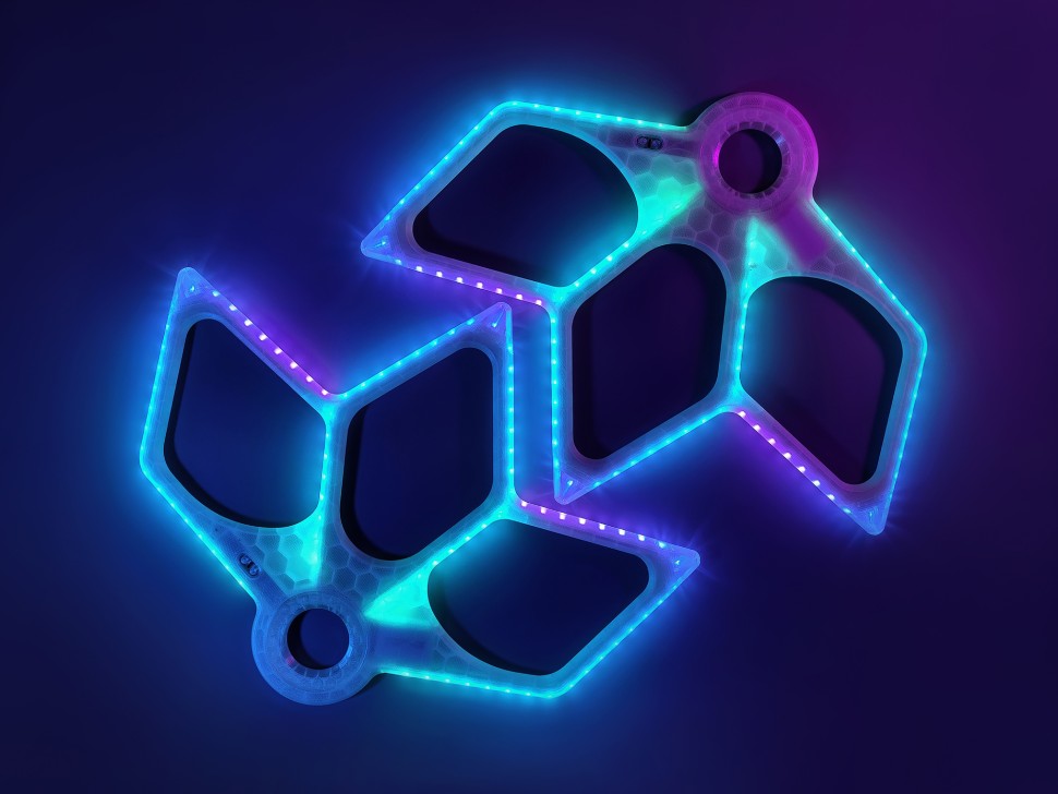 PolyFans TECH - Crystals - LED glow props for flow arts